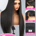 9x6 HD Lace M-cap Wear Go Glueless Mini Knots Straight Hair Pre-cut Lace Front Wig Pre-plucked