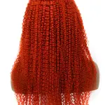 Bright Orange Kinky Curly Hair 13x4 Lace Front Wigs For Women
