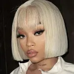 613 Blonde Bob Wig With Bangs Straight No Lace Human Hair Wigs