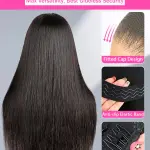 9x6 HD Lace M-cap Wear Go Glueless Mini Knots Straight Hair Pre-cut Lace Front Wig Pre-plucked