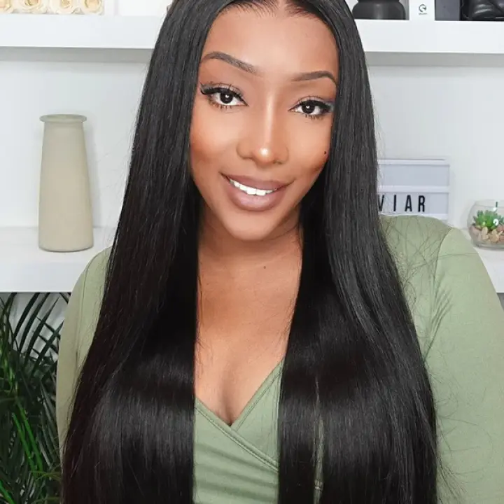 9x6 HD Lace M-cap Wear Go Glueless Mini Knots Straight Hair Pre-cut Lace Front Wig Pre-plucked