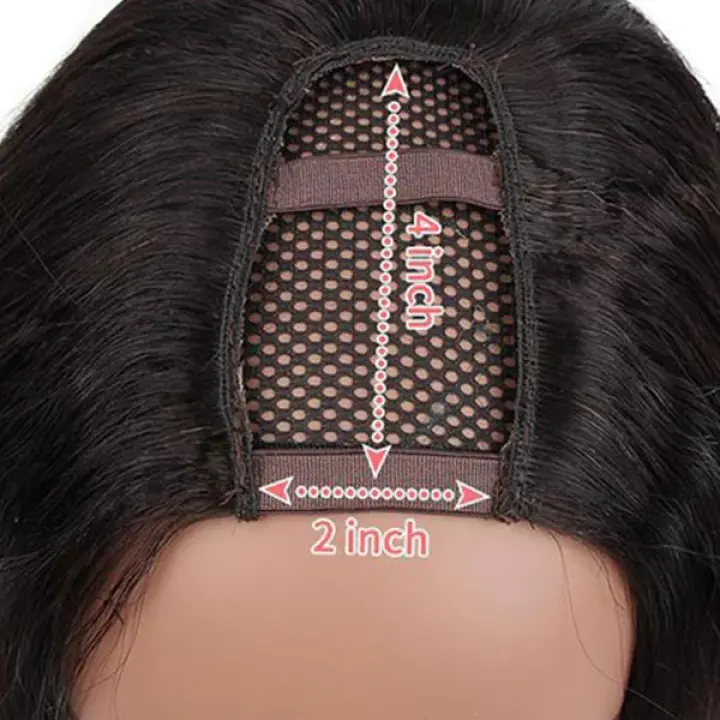 U part Wig 180% Density Body Wave Hair Glueless No Lace Human Hair Wigs