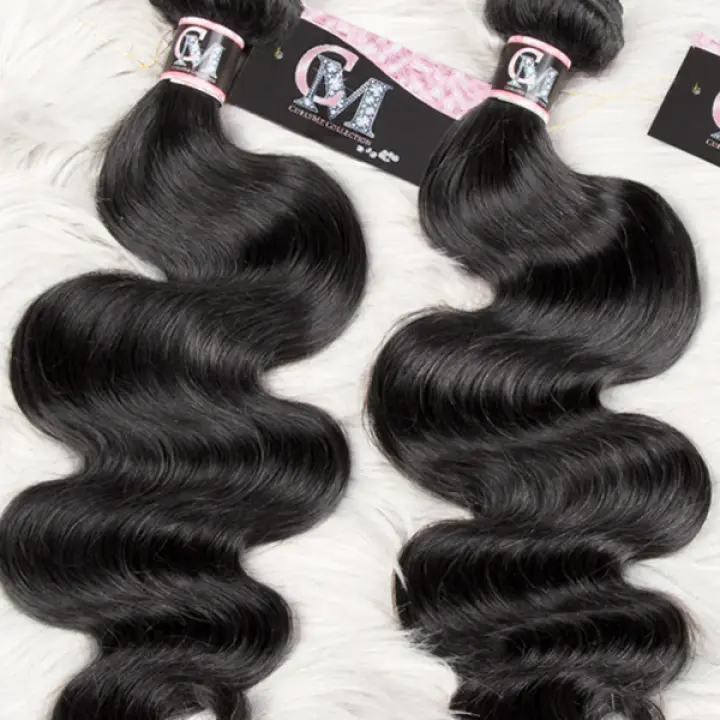 Natural Black Body Wave Bundles 1/3/4Pcs Hair Extensions