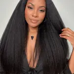 Pre-cut 9x6 Lace M-cap Wear Go Glueless Mini Knots Kinky Straight Hair HD Lace Front Wig Pre-plucked